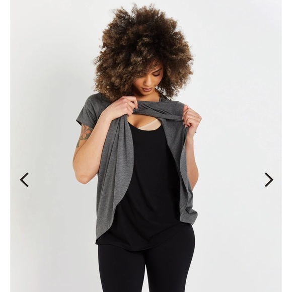 Pullover Open Front Nursing Tee - Picture 6 of 9